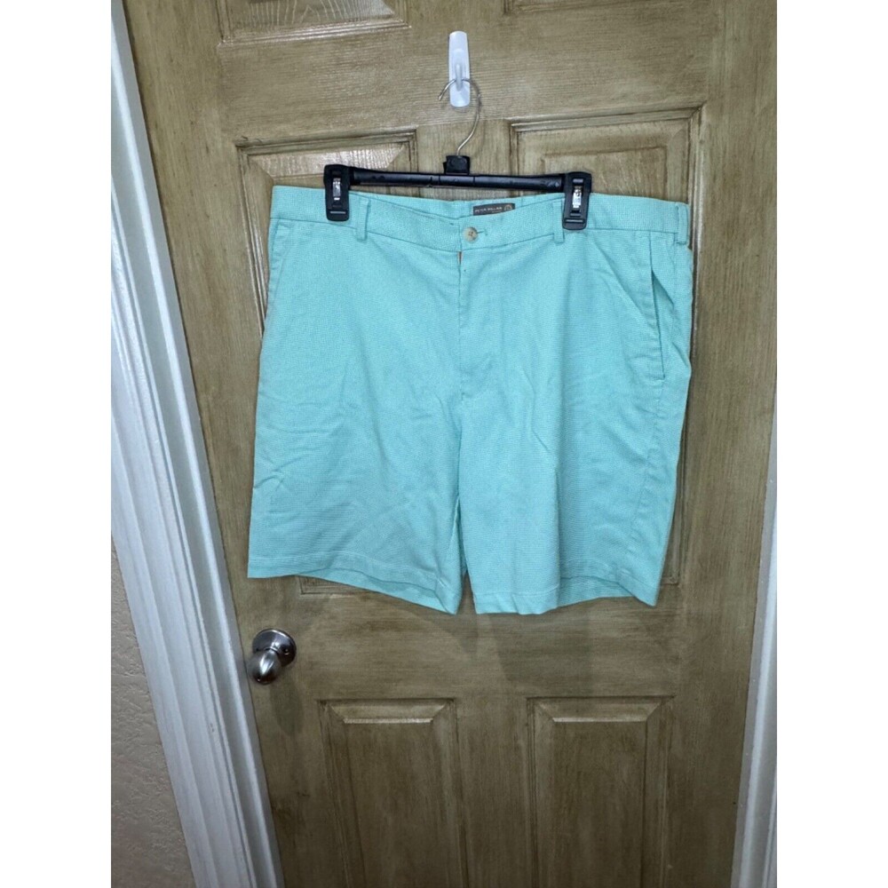 Peter Millar Men's Wicking Checkered Performance Crown Sport Shorts Size 38